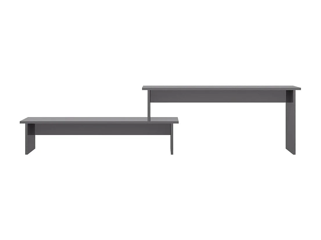 Meuble TV Gris brillant 180x30x43 cm Aggloméré