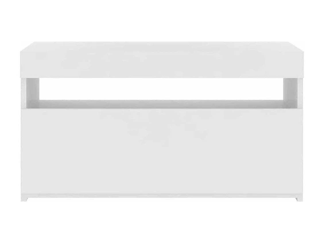 TV-Schrank mit LED-Leuchten Weiß 75x35x40 cm