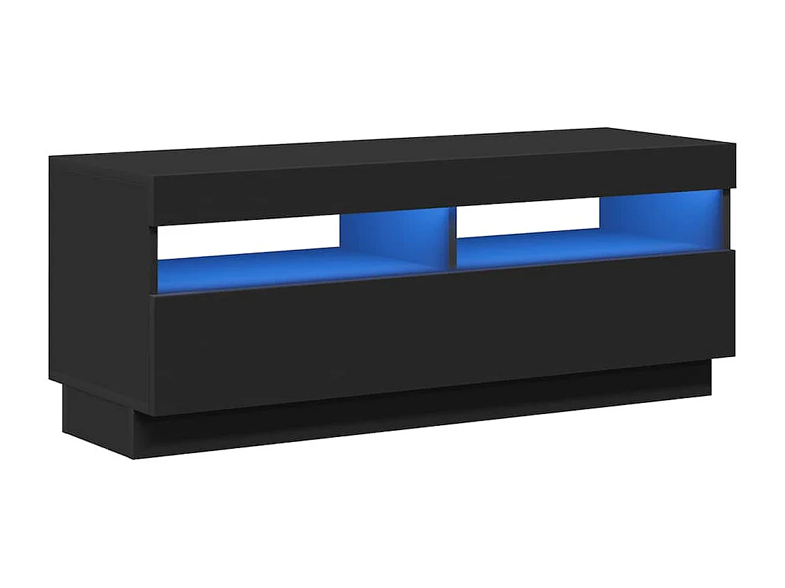 Tv-meubel met LED-verlichting 100x35x40 cm zwart