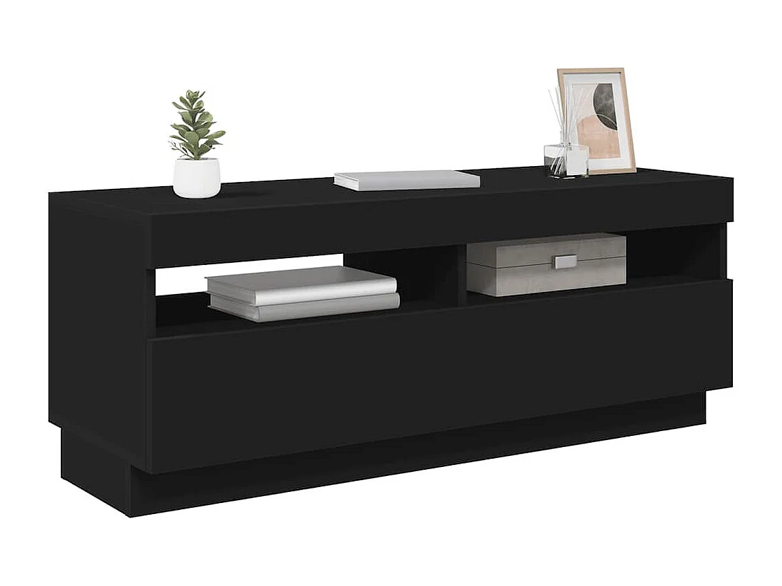 Tv-meubel met LED-verlichting 100x35x40 cm zwart