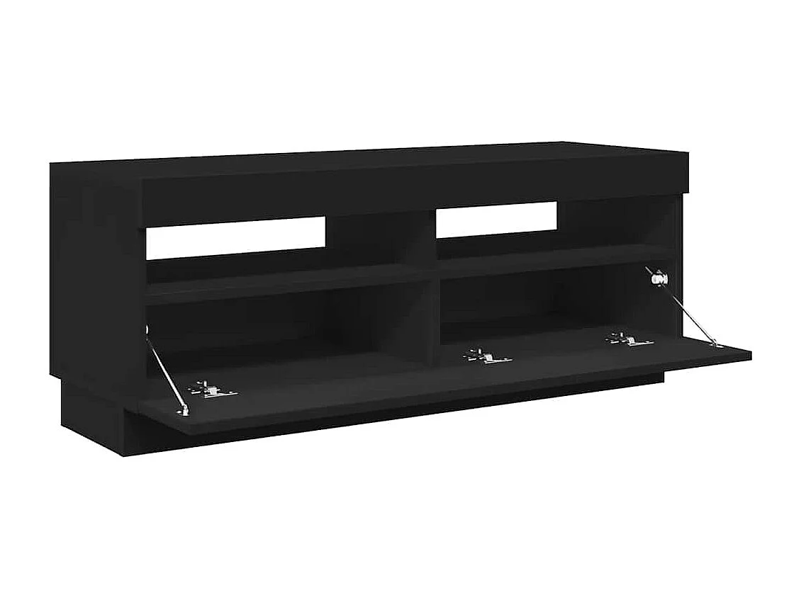 Tv-meubel met LED-verlichting 100x35x40 cm zwart