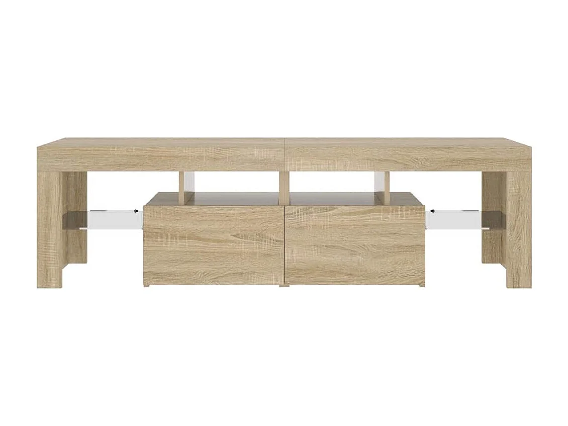 Meuble TV avec lumières LED Chêne sonoma 140x36,5x40 cm