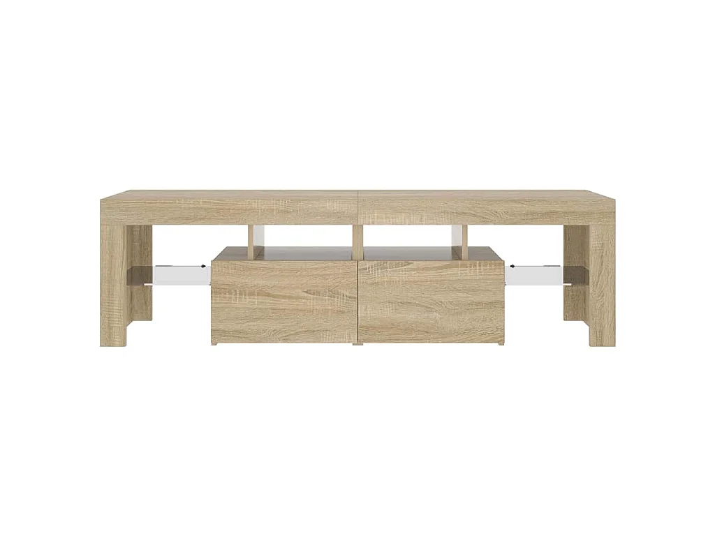 Meuble TV avec lumières LED Chêne sonoma 140x36,5x40 cm