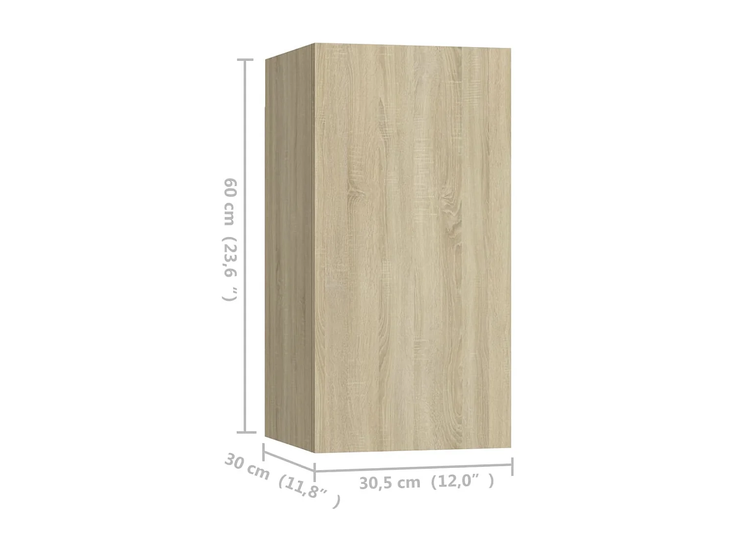 Meubles TV 4 pcs Chêne sonoma 30,5x30x60 cm Bois d'ingénierie