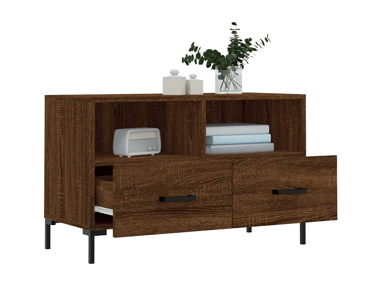 Móvel TV 80x36x50 cm madeira processada cor carvalho castanho