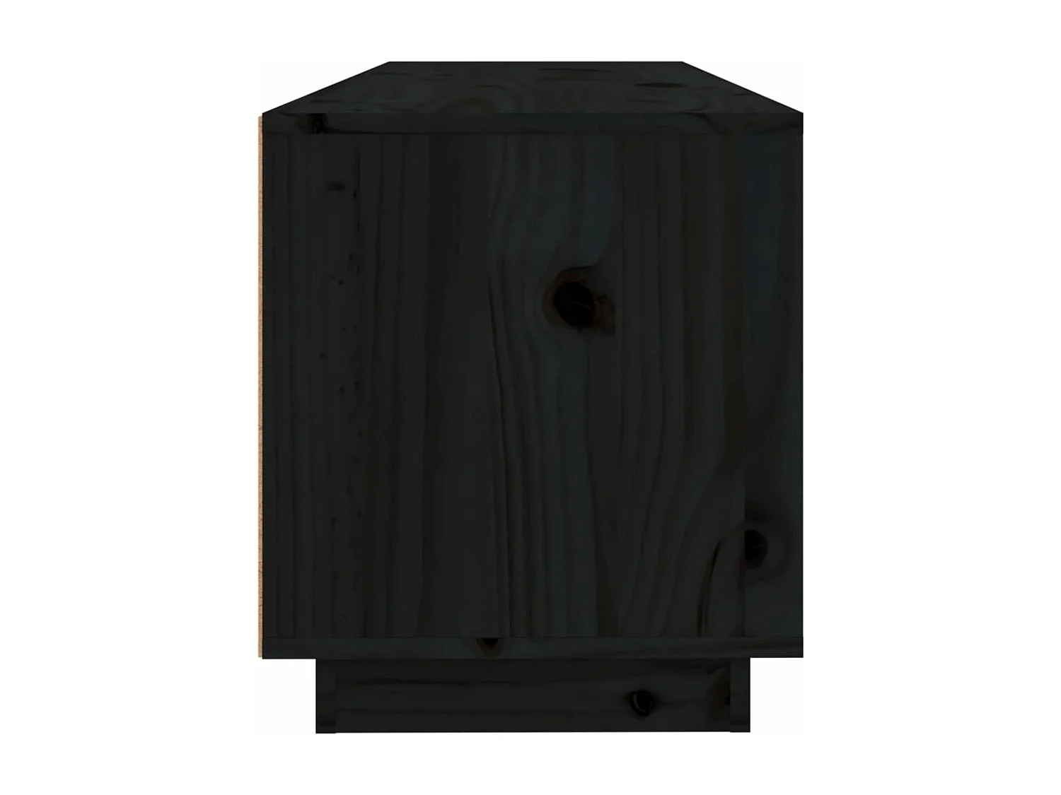 Mobile Porta TV Nero 100x34x40 cm in Legno Massello di Pino