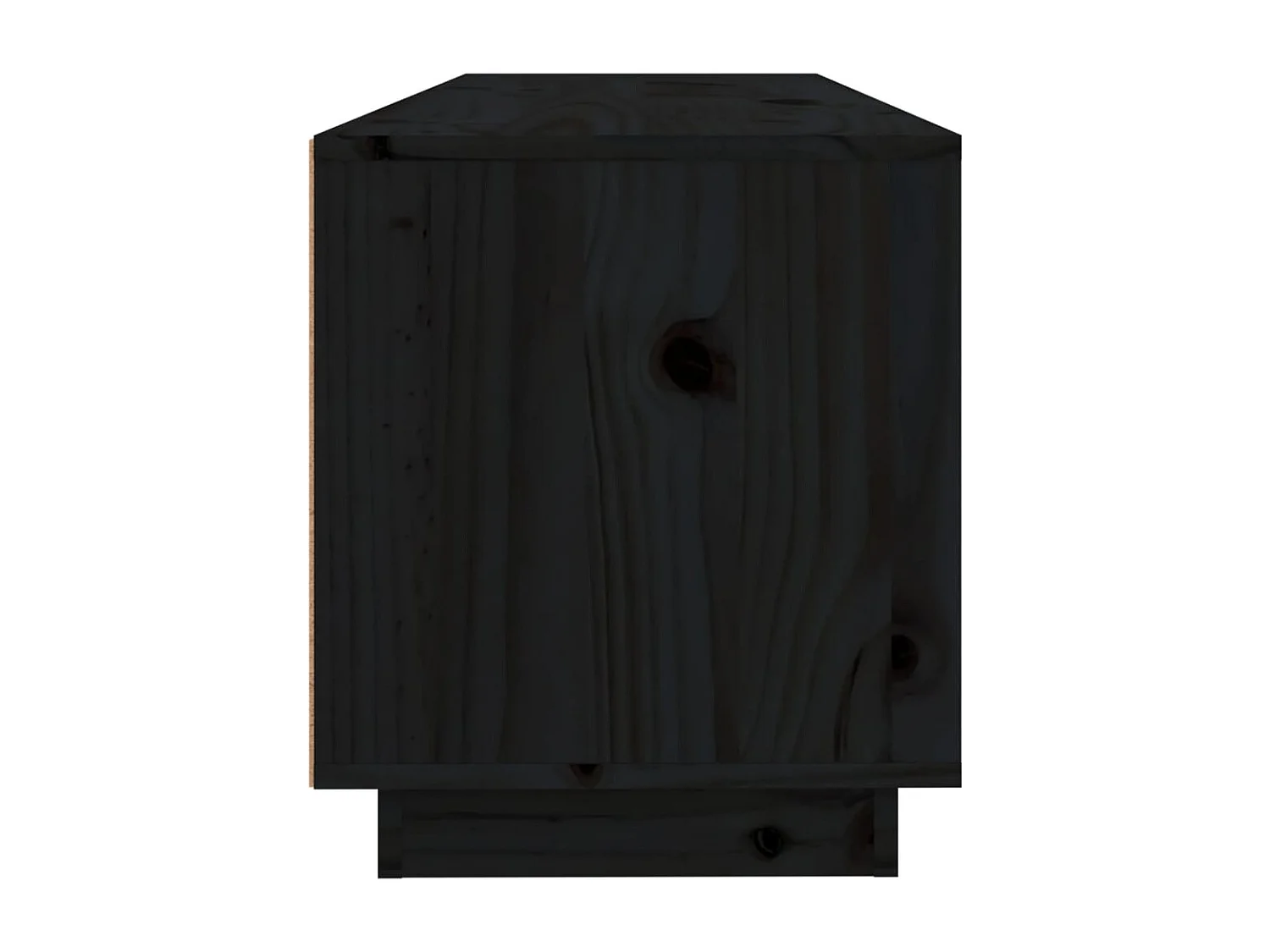 Meuble TV Noir 100x34x40 cm Bois de pin massif