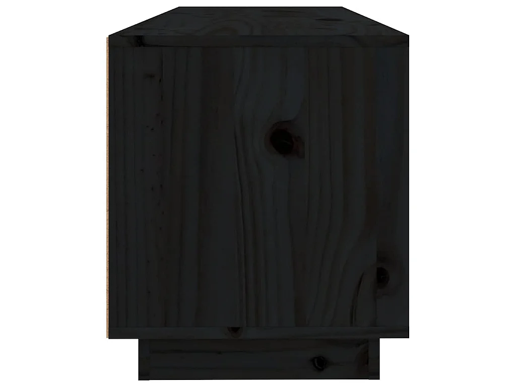 Meuble TV Noir 100x34x40 cm Bois de pin massif