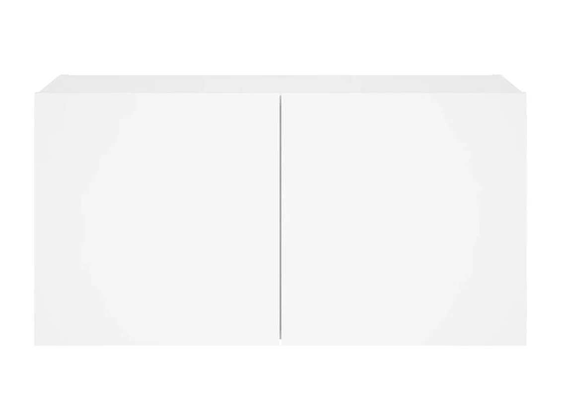 Meuble TV mural avec lumières LED blanc 80x35x41 cm