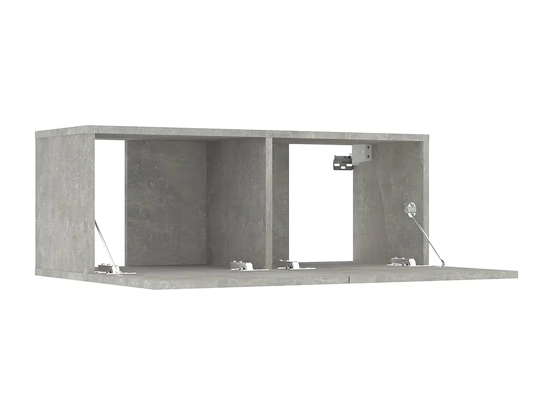 TV-Schränke 2 Stk. Betongrau 80x30x30 cm Holzwerkstoff