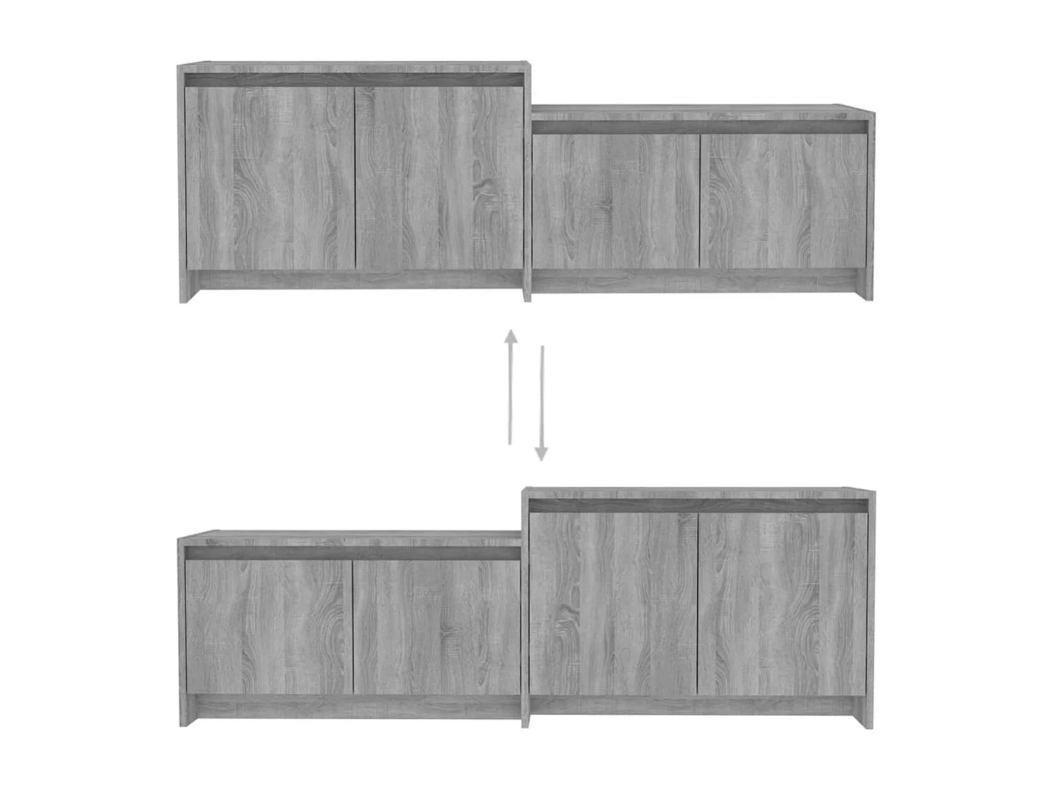 Meuble TV Sonoma gris 146,5x35x50 cm Bois d'ingénierie