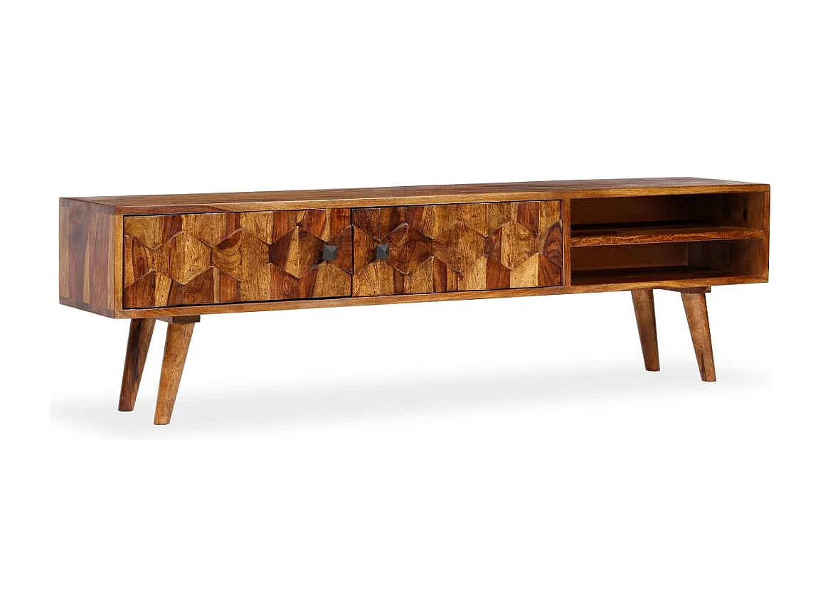 Móvel de TV madeira acácia maciça 140x30x40 cm