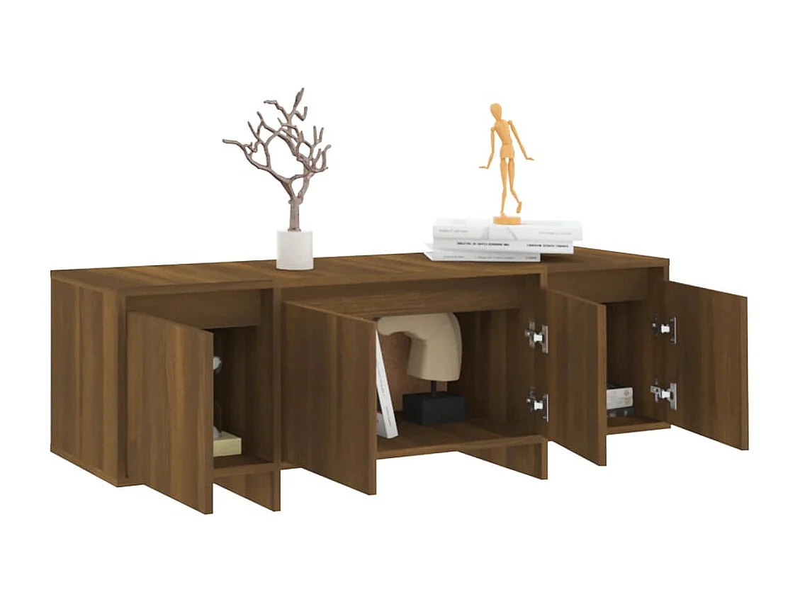 Mobile Porta TV Rovere Marrone 120x30x40,5 cm in Truciolato