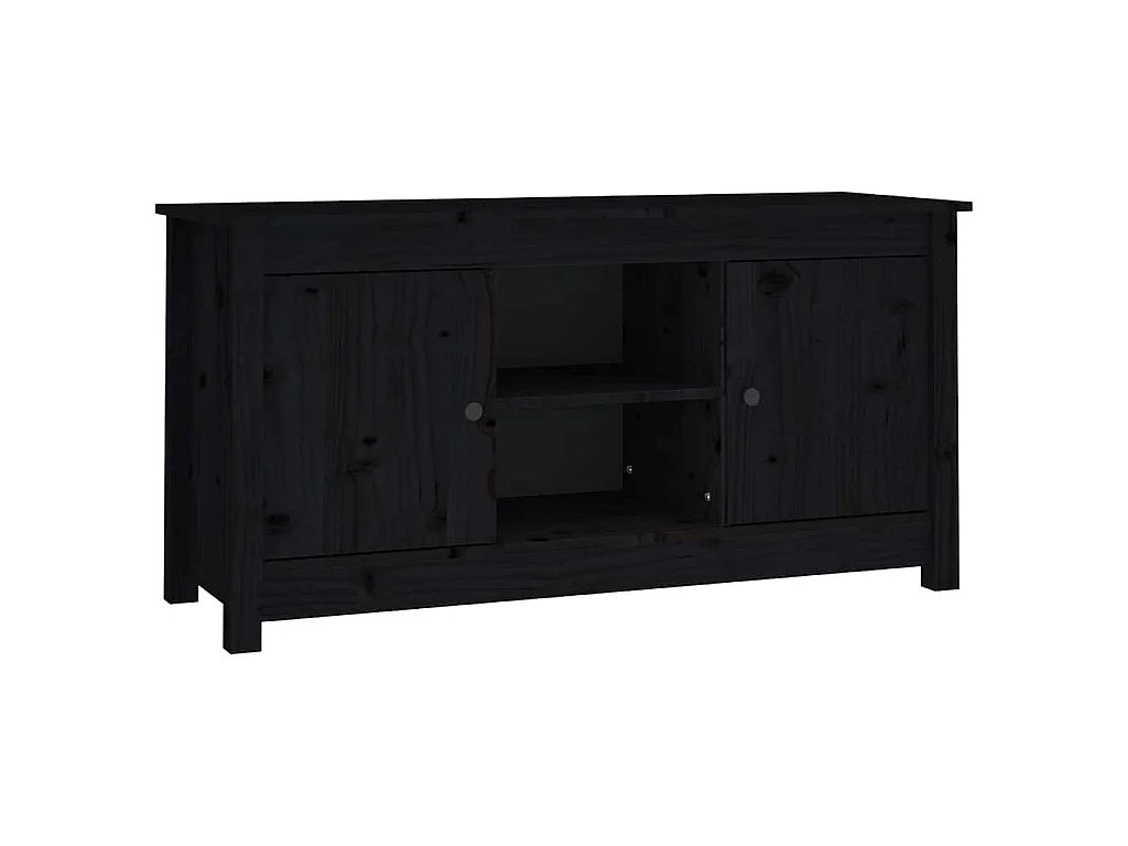 Tv-meubel 103x36,5x52 cm massief grenenhout zwart