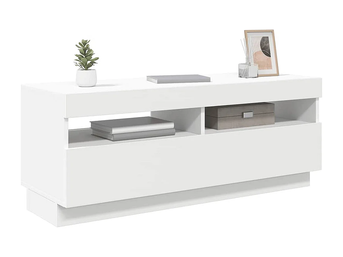 Mueble para TV con luces LED blanco 100x35x40 cm