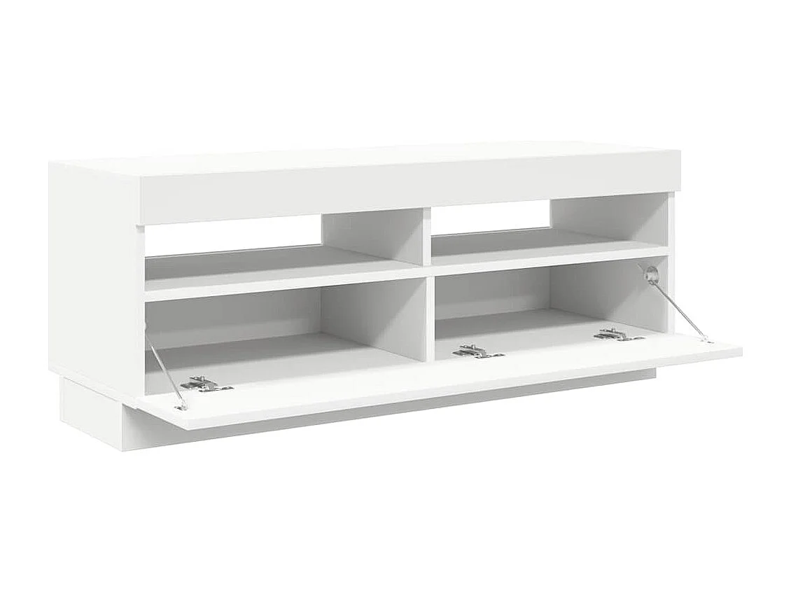 Mueble para TV con luces LED blanco 100x35x40 cm