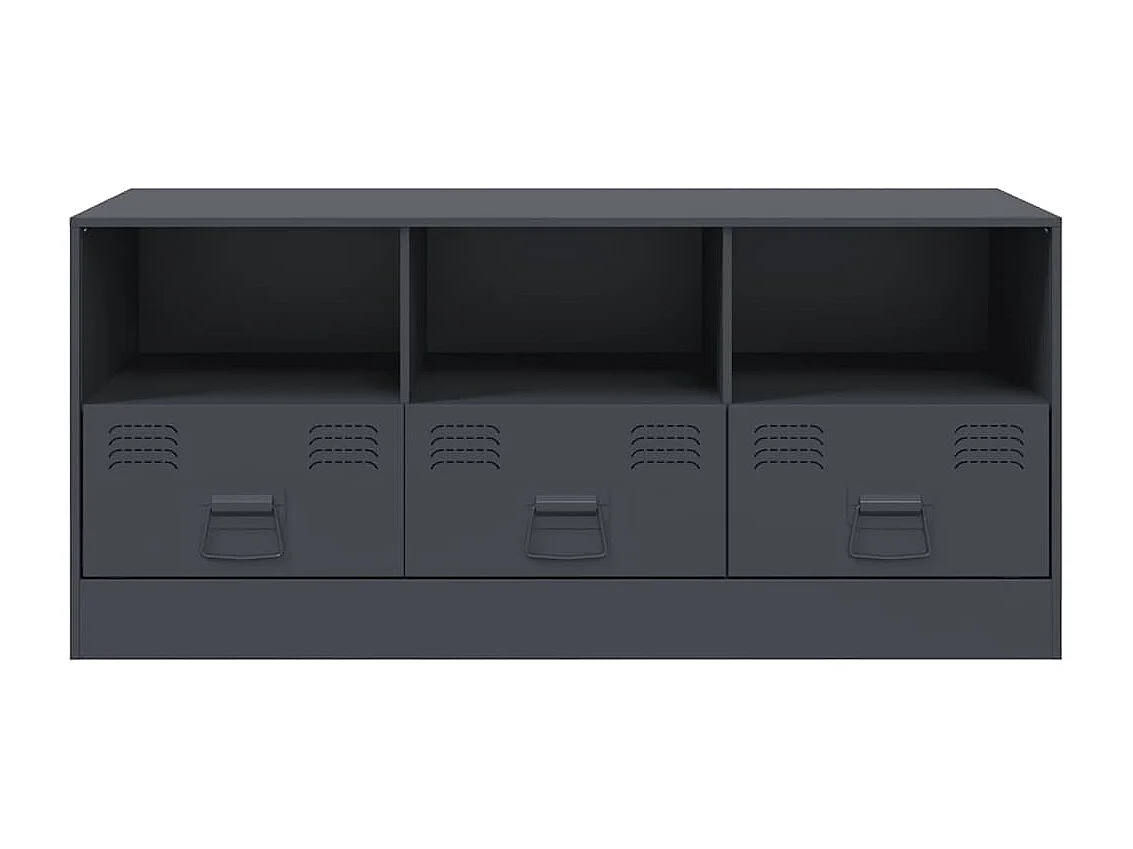 Mueble para TV de acero gris antracita 99x39x44 cm