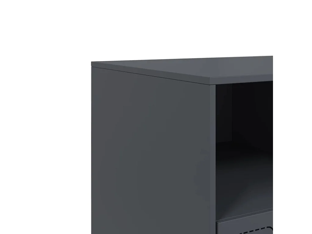 Mueble para TV de acero gris antracita 99x39x44 cm