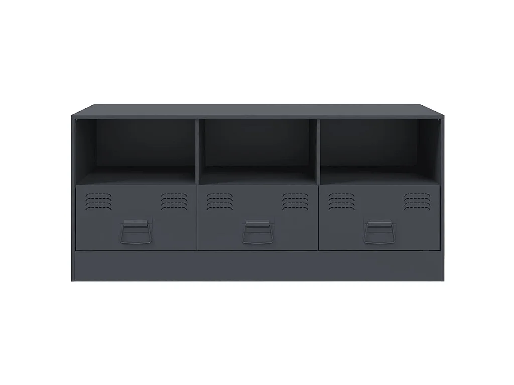 Meuble TV anthracite 99x39x44 cm acier