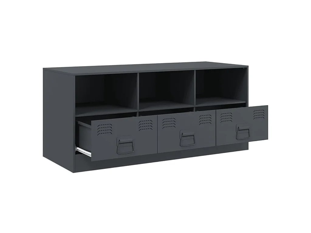 Mobile Porta TV Antracite 99x39x44 cm in Acciaio