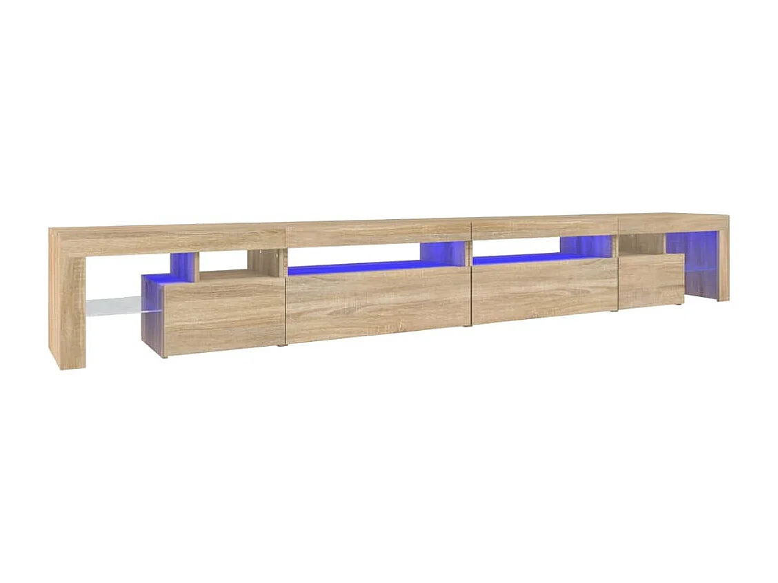 TV-Schrank mit LED-Leuchten Sonoma-Eiche 290x36,5x40 cm