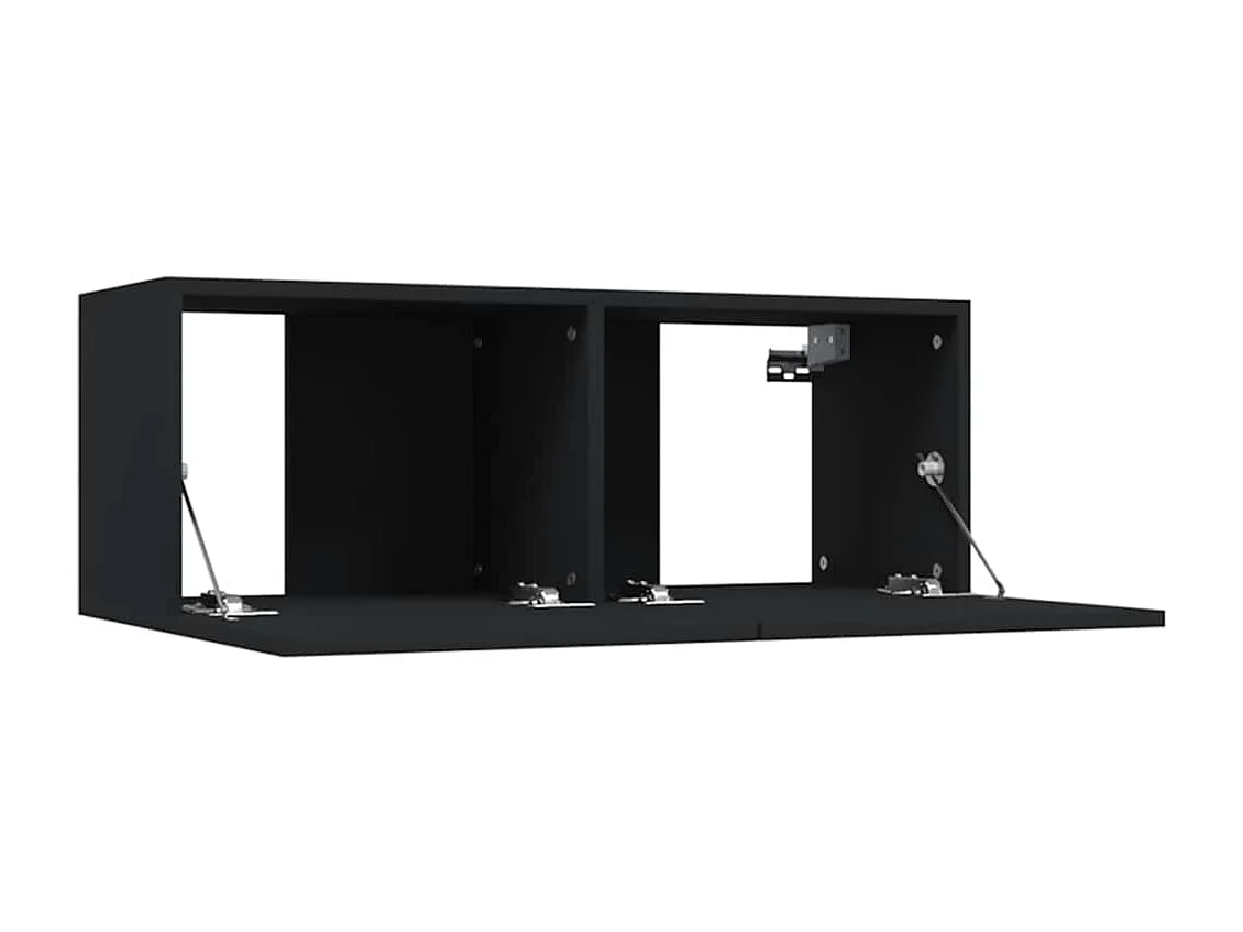 Meubles TV 2 pcs Noir 80x30x30 cm Bois d'ingénierie