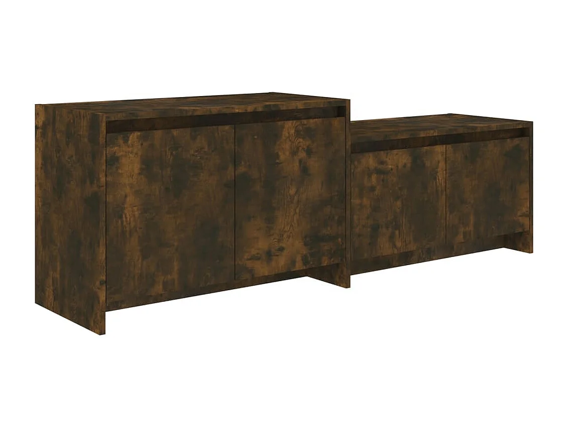 Meuble TV Chêne fumé 146,5x35x50 cm Bois d'ingénierie