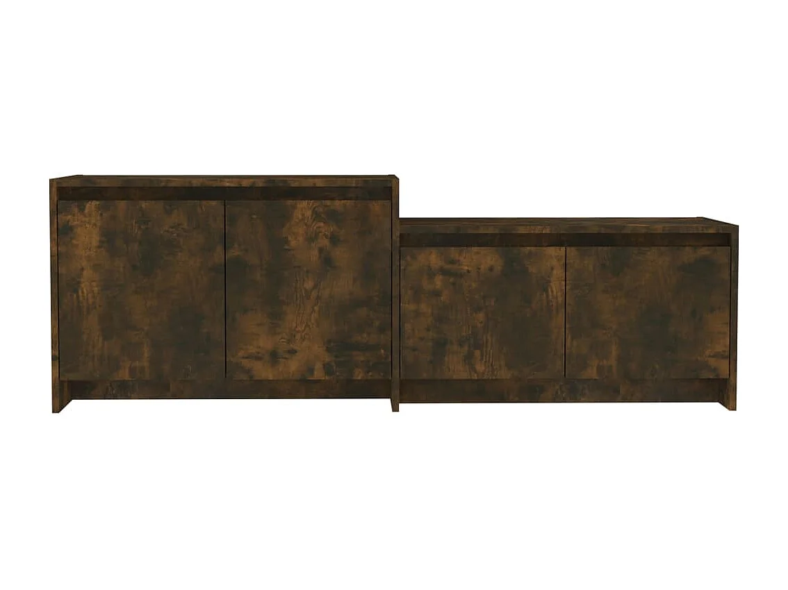 Meuble TV Chêne fumé 146,5x35x50 cm Bois d'ingénierie