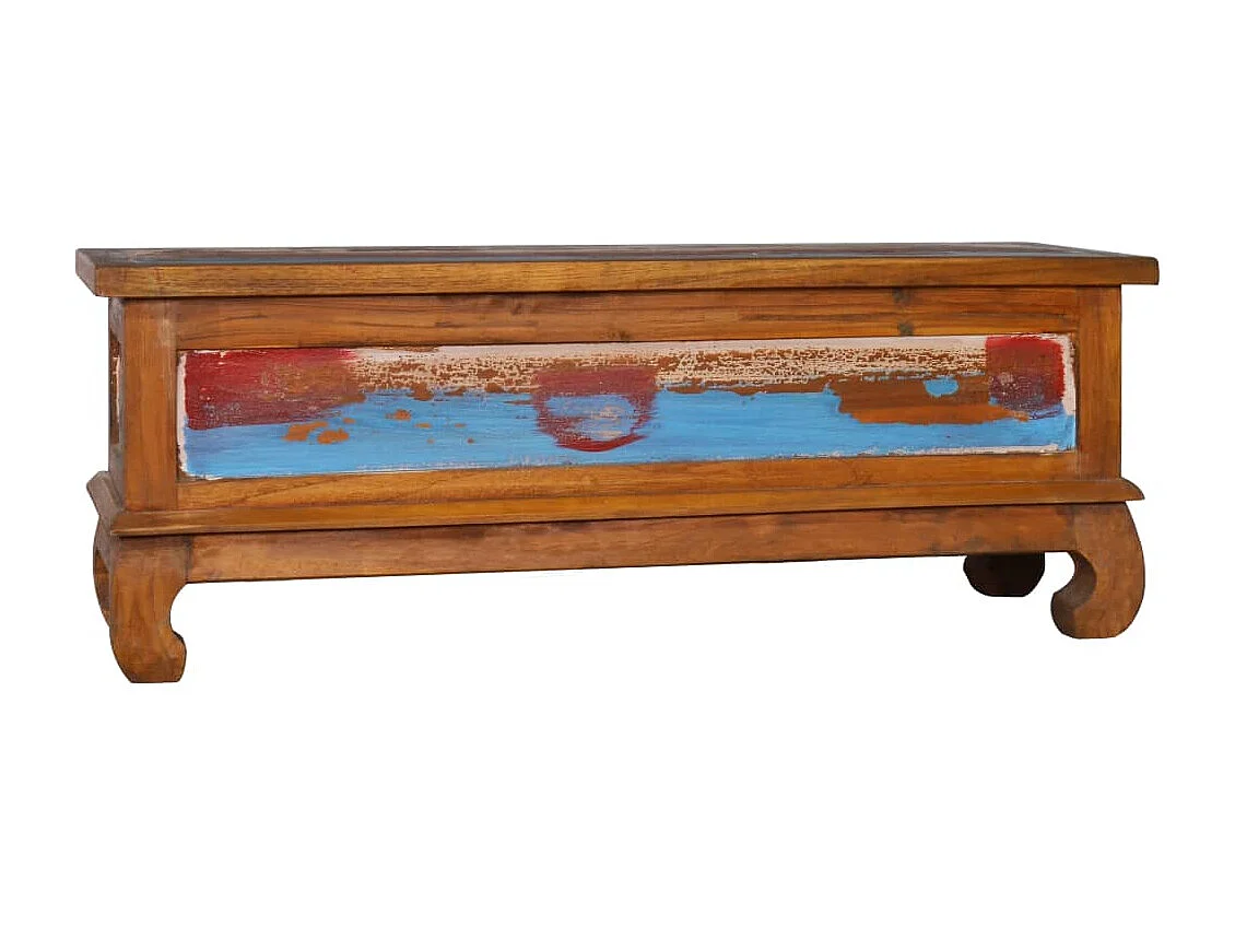 Meuble TV 110x35x40 cm Bois de teck recyclé