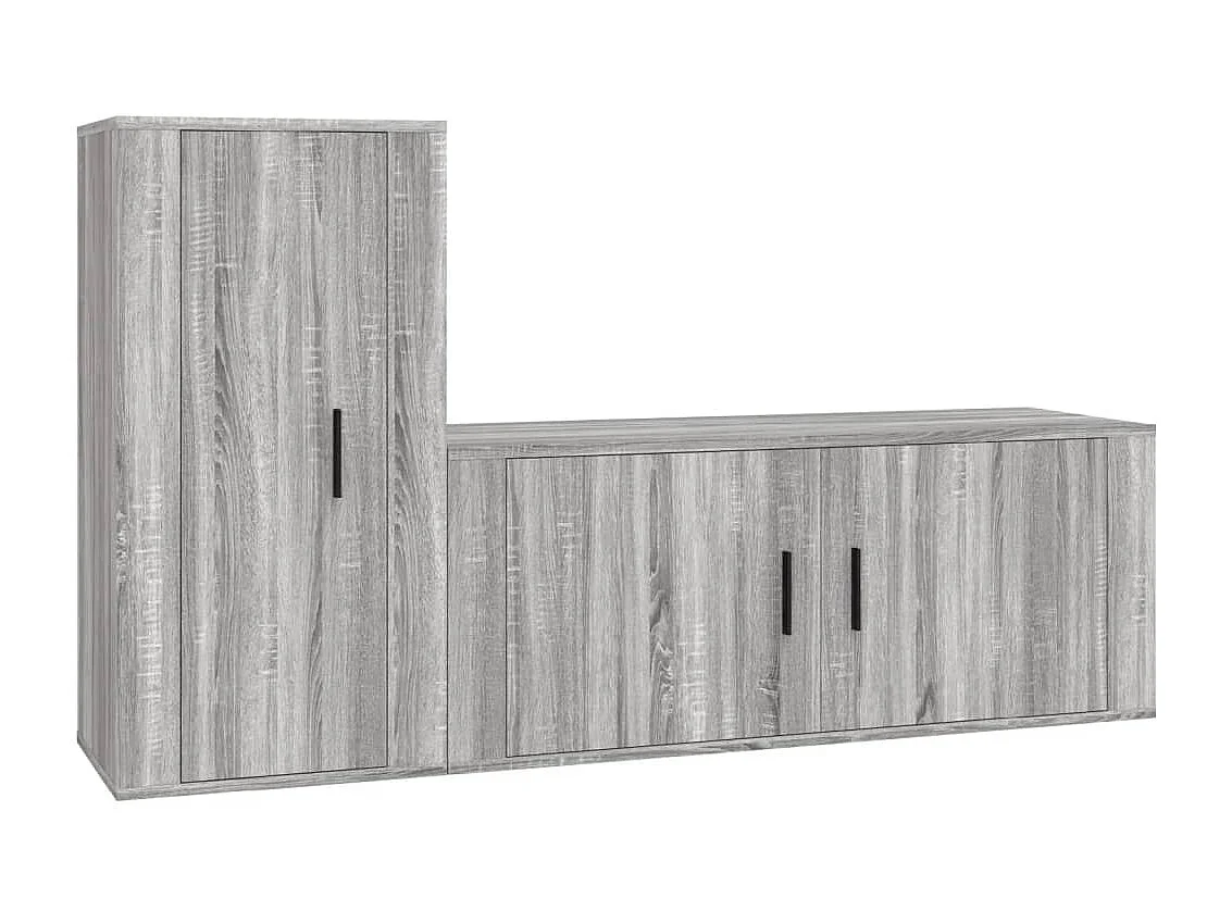 Ensemble de meubles TV 2 pcs Sonoma gris Bois d'ingénierie