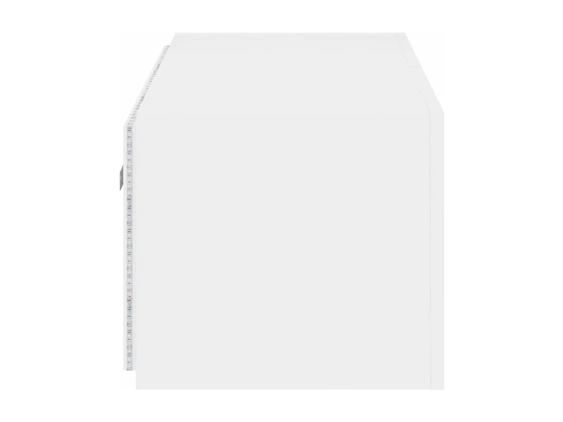 TV-Wandschrank mit LED-Leuchten Weiß 80x35x31 cm