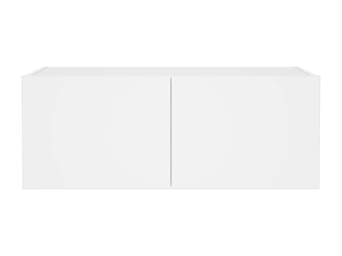 Móvel de parede para TV com luzes LED 80x35x31 cm branco