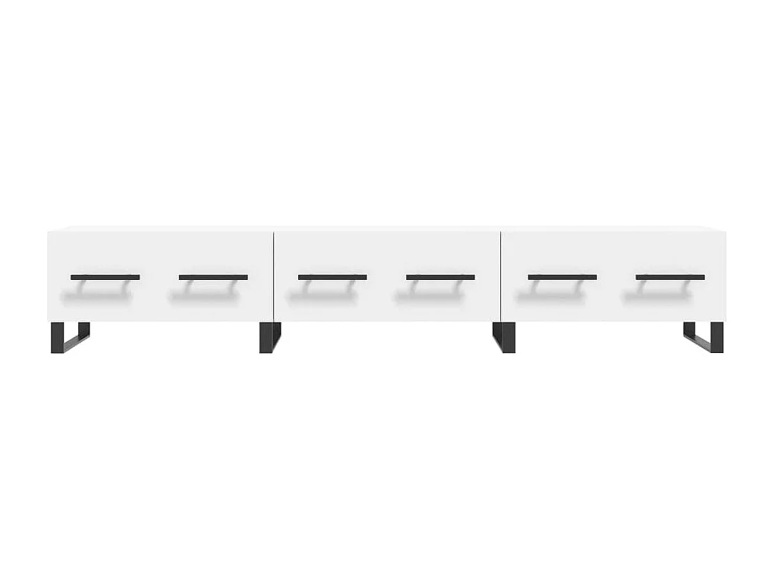 Meuble TV blanc 150x36x30 cm bois d'ingénierie