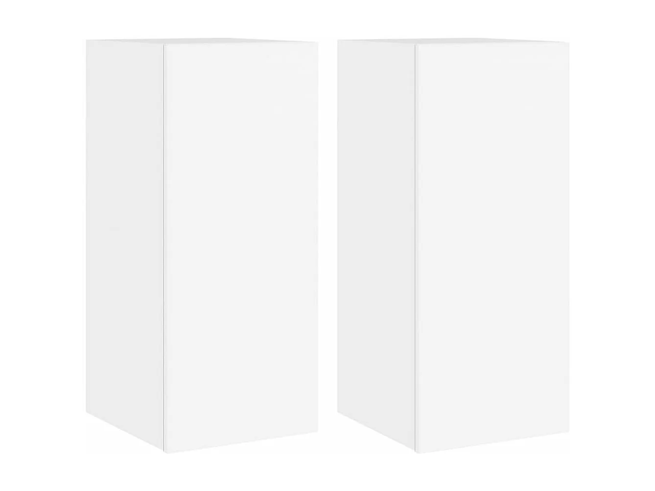 Meubles TV muraux avec lumières LED 2 pcs blanc 30,5x35x70 cm