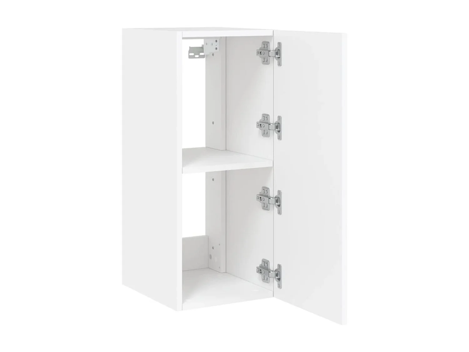 Meubles TV muraux avec lumières LED 2 pcs blanc 30,5x35x70 cm