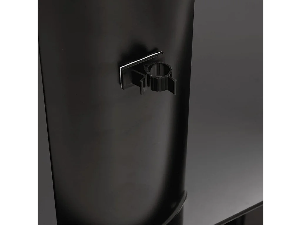 Meuble TV d'angle 3 niveaux pour 32-70 pouces noir et argenté