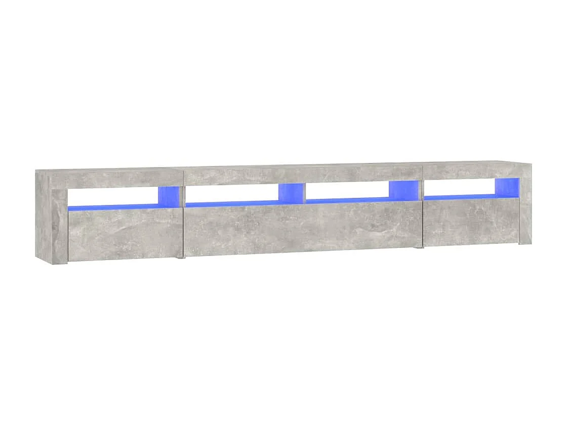 TV-Schrank mit LED-Leuchten Betongrau 240x35x40 cm
