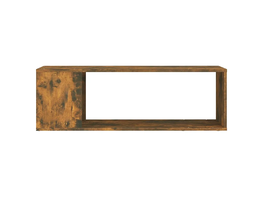 Meuble TV Chêne fumé 100x24x32 cm Bois d'ingénierie
