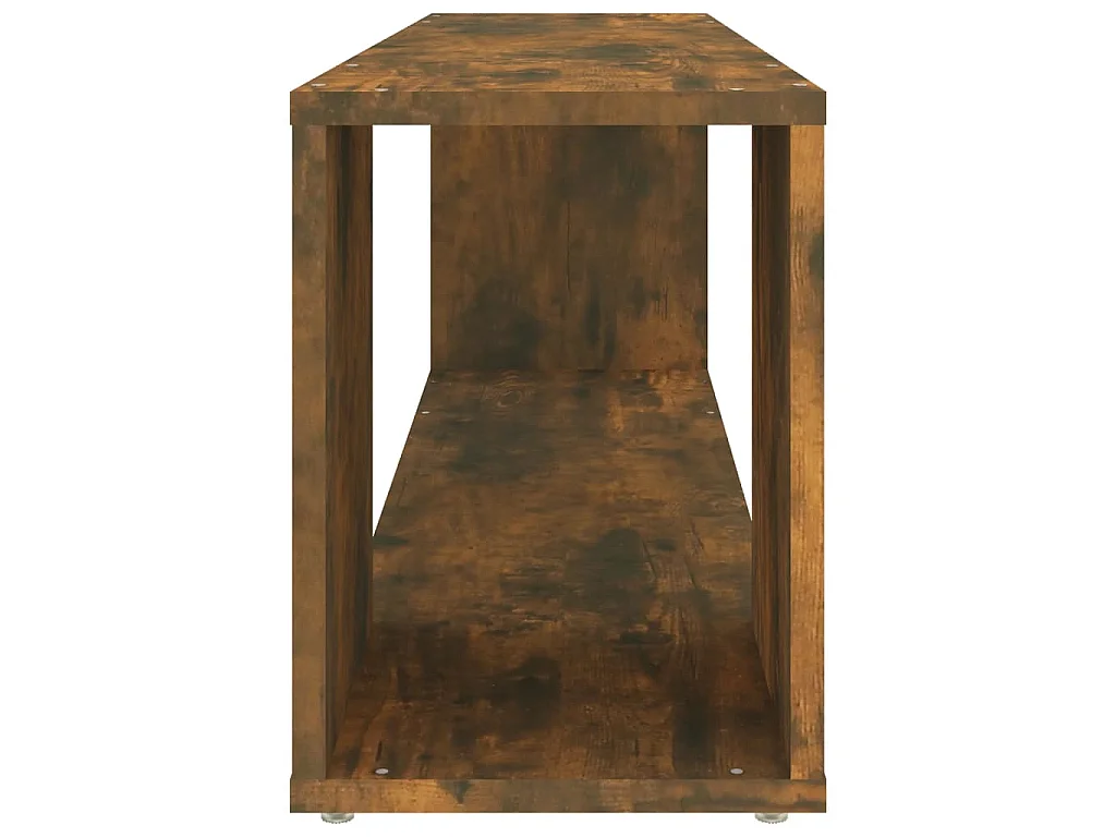 Meuble TV Chêne fumé 100x24x32 cm Bois d'ingénierie