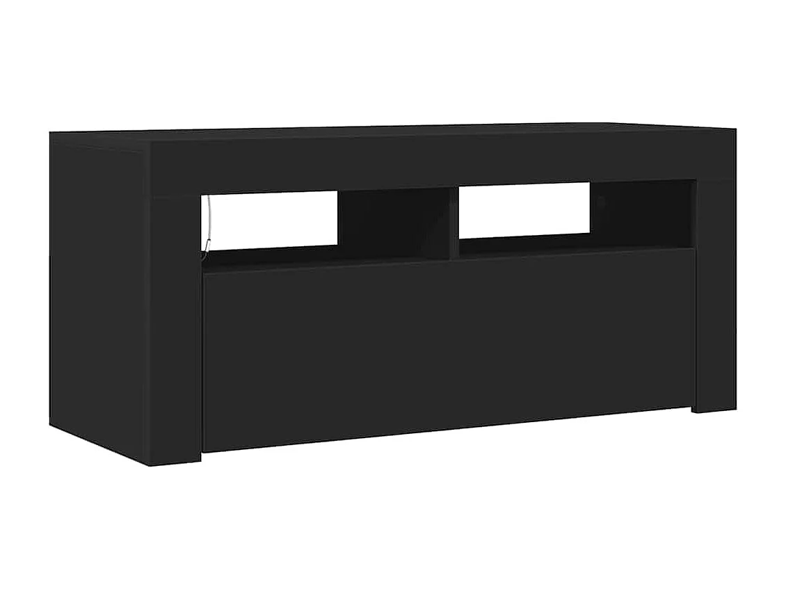 TV-Schrank mit LED-Beleuchtung Schwarz 90x35x40 cm
