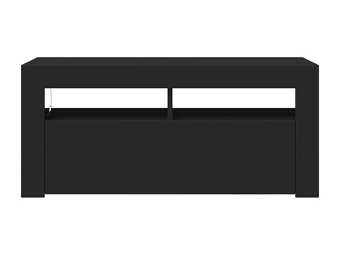 TV-Schrank mit LED-Beleuchtung Schwarz 90x35x40 cm