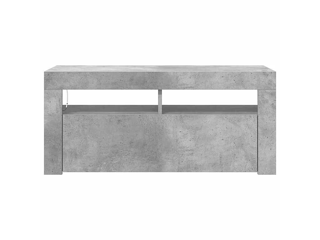 Tv-meubel met LED-verlichting 90x35x40 cm betongrijs