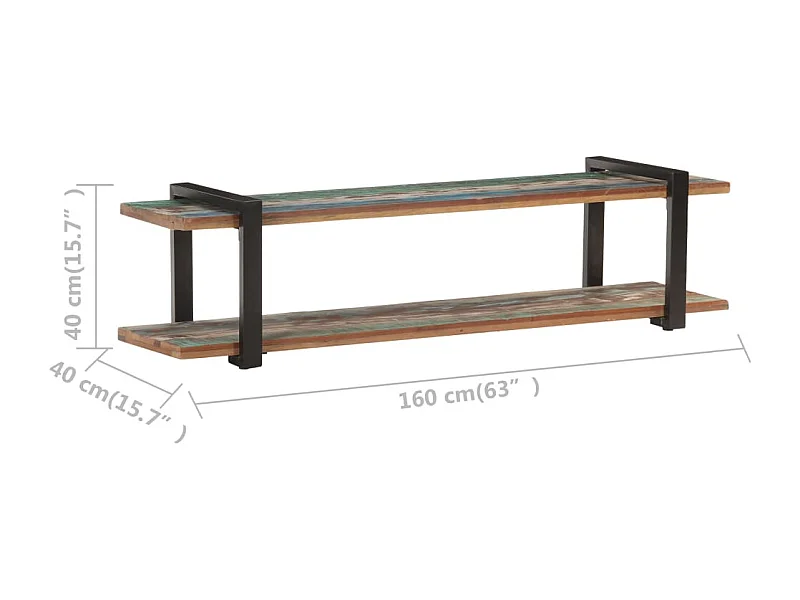 TV-Schrank 160x40x40 cm Recyceltes Massivholz