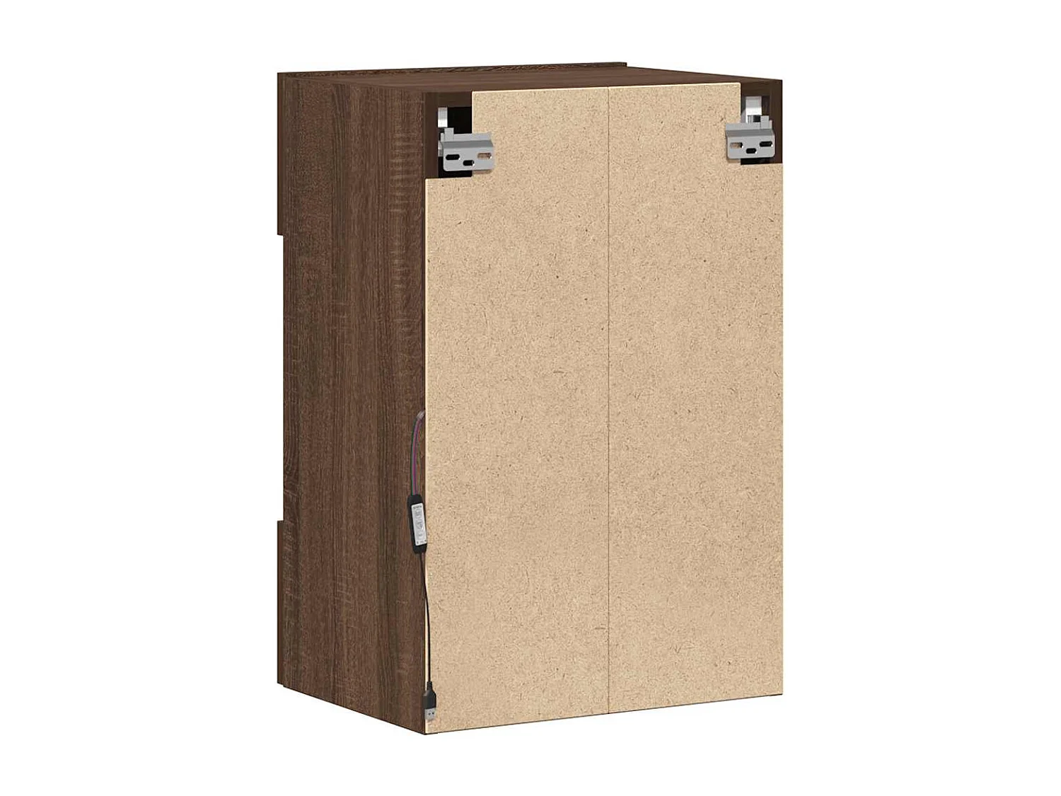 Meubles muraux avec lumières LED pour TV 2 pcs chêne marron 40x30x60,5 cm