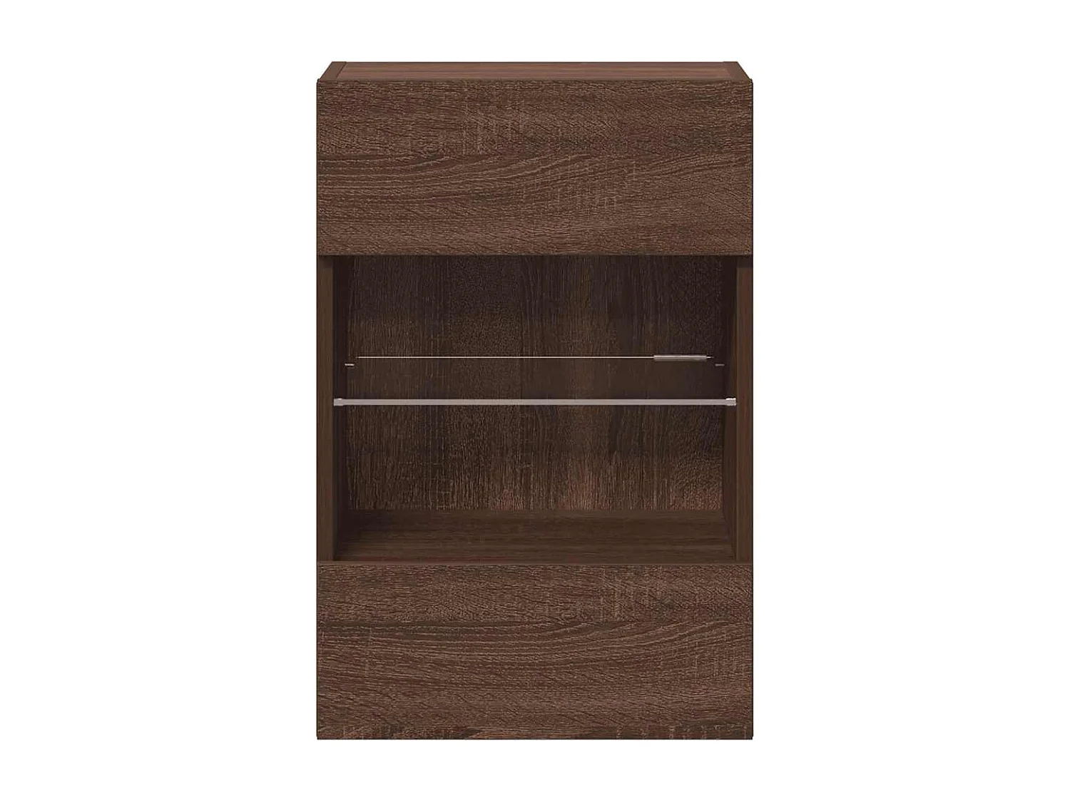 Meubles muraux avec lumières LED pour TV 2 pcs chêne marron 40x30x60,5 cm