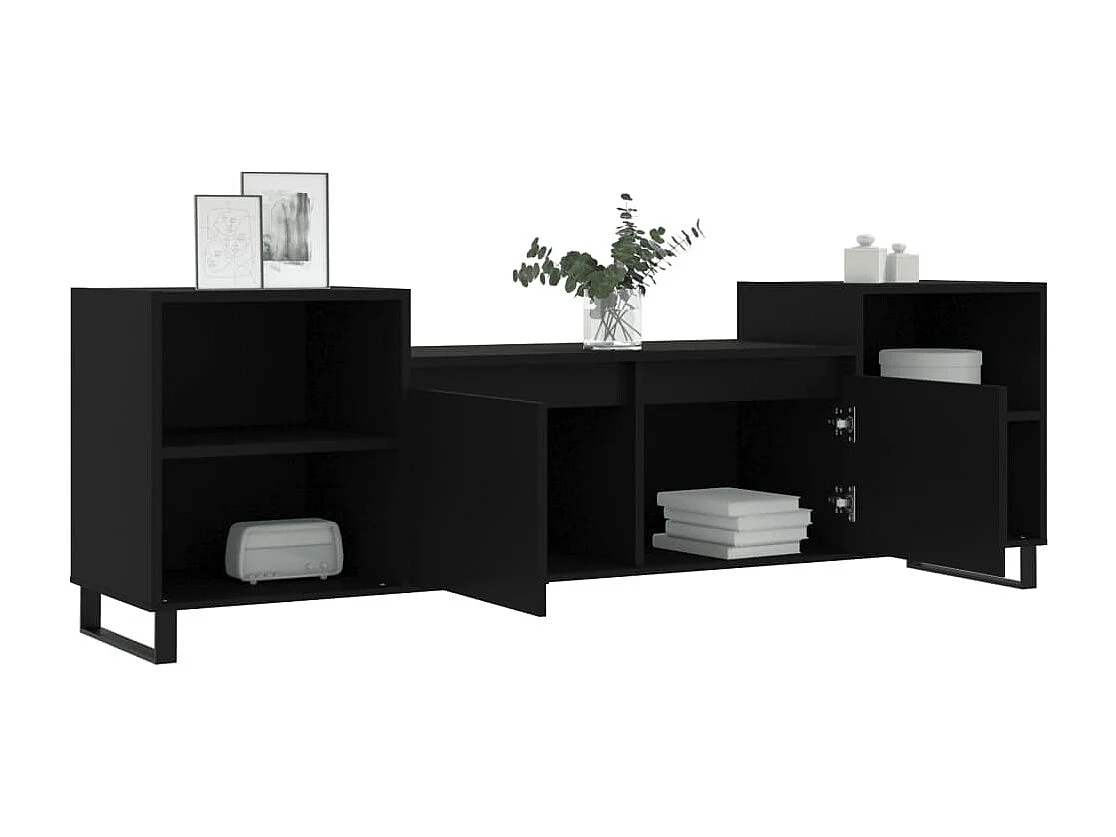 TV-Schrank Schwarz 160x35x55 cm Holzwerkstoff