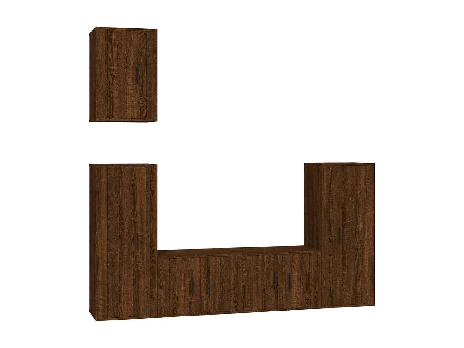 Ensemble de meubles TV 5 pcs Chêne marron Bois d'ingénierie