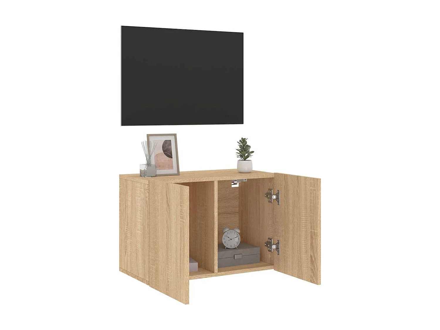 Meuble TV mural chêne sonoma 60x30x41 cm