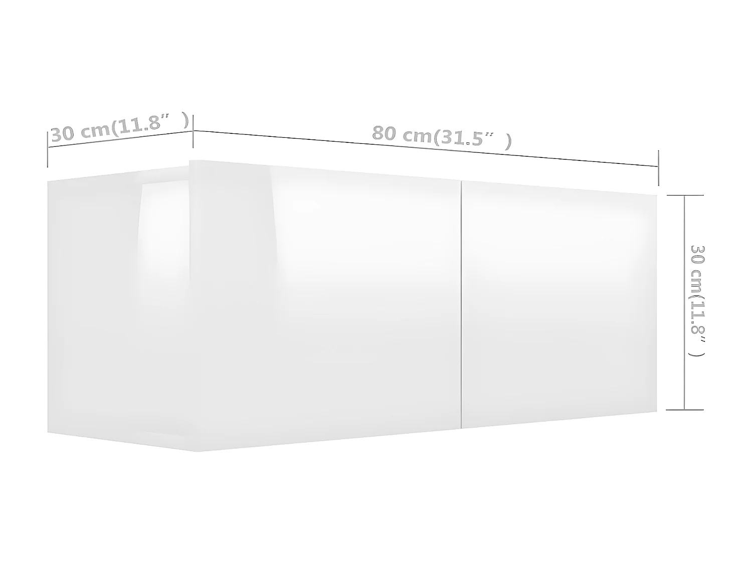 Meubles TV 3 pcs Blanc brillant Bois d'ingénierie