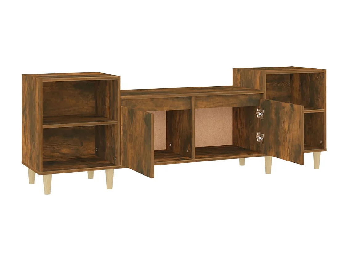 Mueble para TV madera contrachapada roble ahumado 160x35x55 cm